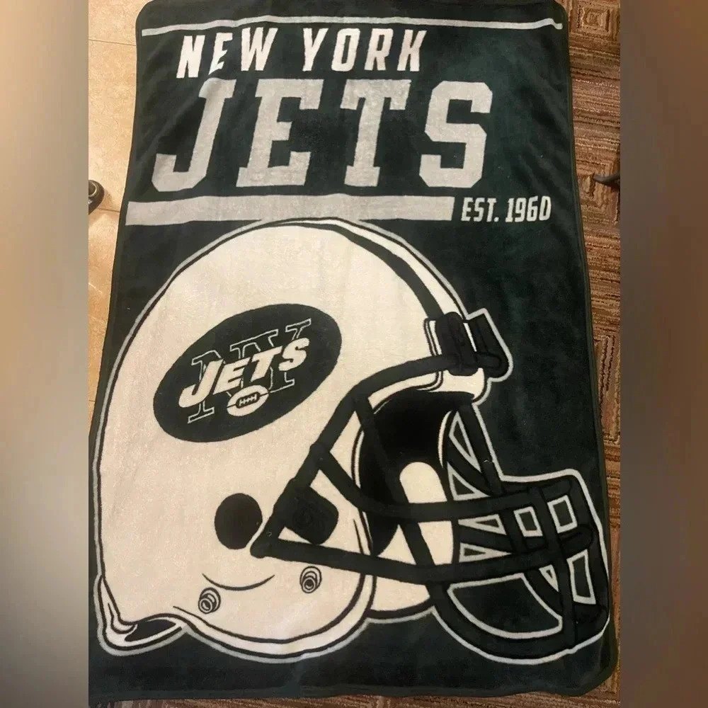 New York Jets Micro Raschel Super Plush Throw Blanket 41х58”